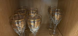 Set of Gold Rimmed Stemmed Glasses - thumbnail 2 of 2