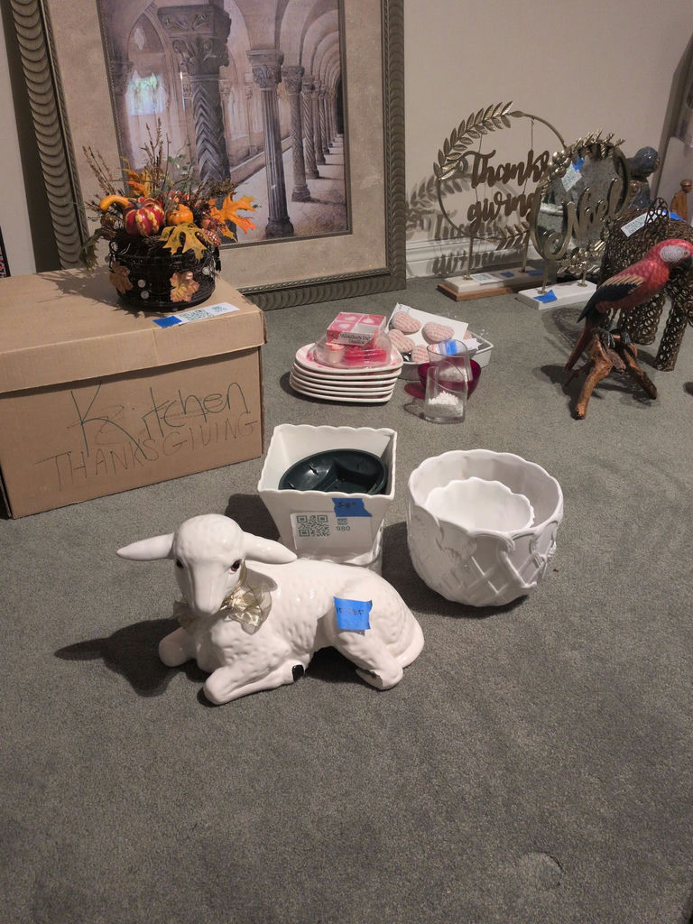 Ceramic Planters and Animal Figurine - image 1 of 7