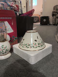Ceramic Candle Lamp with Holly Design - thumbnail 3 of 6