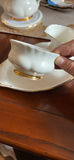 Royal Albert Bone China Val D'Or Creamer, Sugar Bowl, and Tray - thumbnail 3 of 10