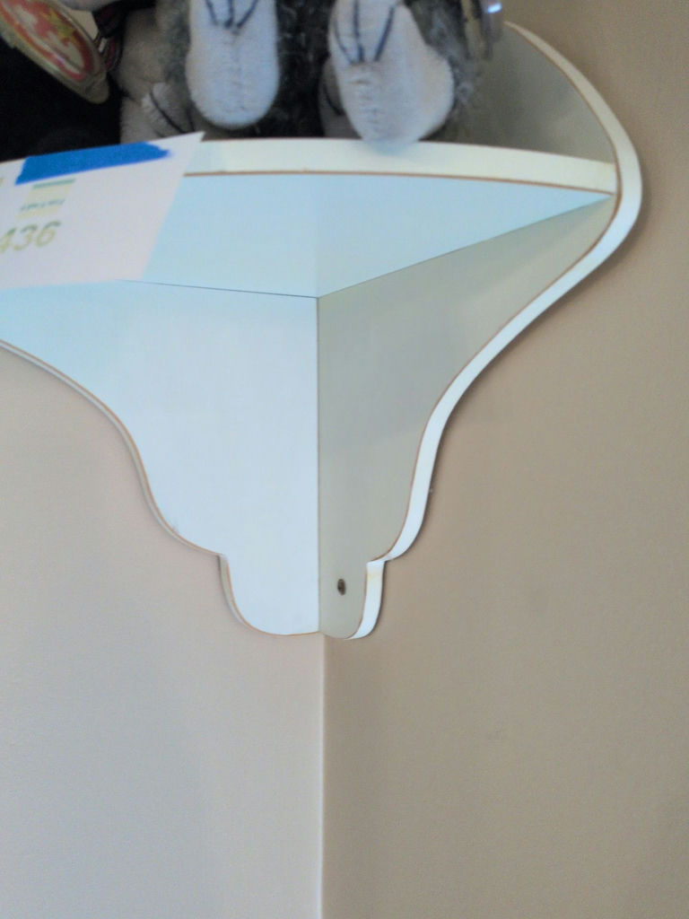 White Corner Wall Shelf - image 4 of 5
