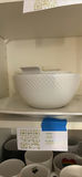 White Ceramic Mixing Bowls and Serving Platter - thumbnail 1 of 5