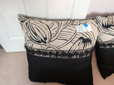 Pair of Black and White Floral Throw Pillows - thumbnail 3 of 6
