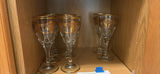 Set of Gold Rimmed Stemmed Glasses - thumbnail 1 of 2