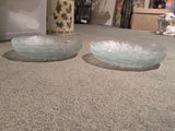 Set of Frosted Glass Floral Plates with Storage Carrier - thumbnail 4 of 5