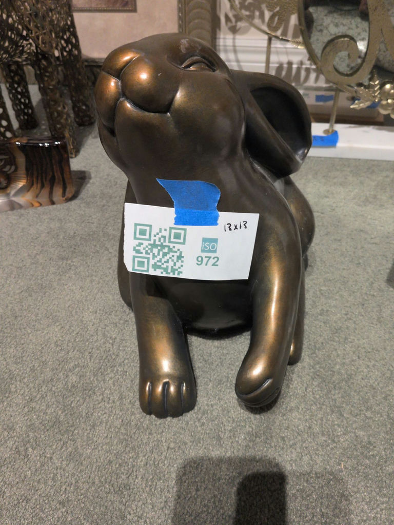 Bronze-Tone Rabbit Sculpture - image 4 of 4