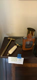 Decorative Brass Accessories and Leather Flask - thumbnail 1 of 4