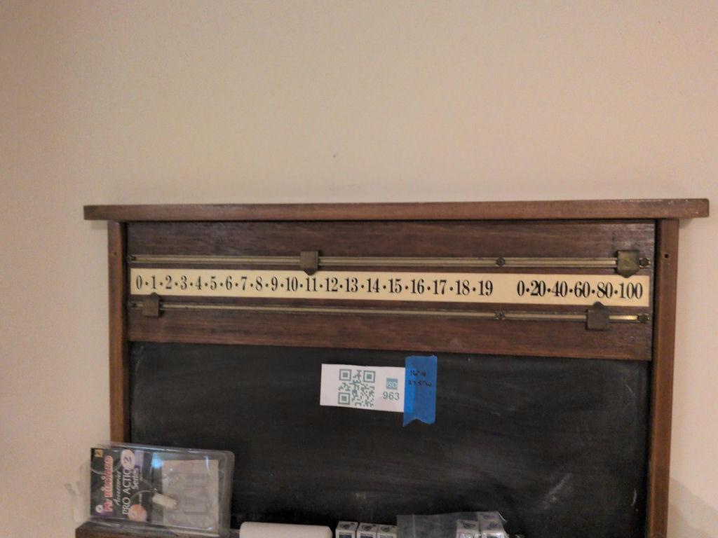 Wooden Billiards Scoreboard with Chalkboard and Accessories - image 3 of 5