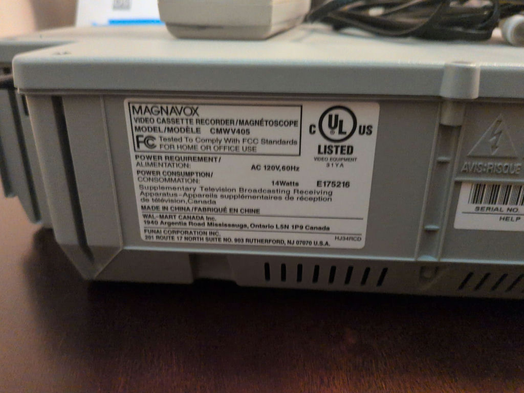 Magnavox 4-Head VHS VCR with Remote and Cables - image 7 of 9