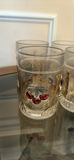 Set of Six Frosted Cherry Pattern Glasses - thumbnail 2 of 4