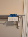 White Wall Shelf with Coat Hooks - thumbnail 4 of 4