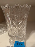 Cut Glass Pedestal Vase - thumbnail 4 of 5