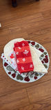 Heart and Maple Leaf Themed Table Linens and Beaded Heart Placemat - thumbnail 1 of 12