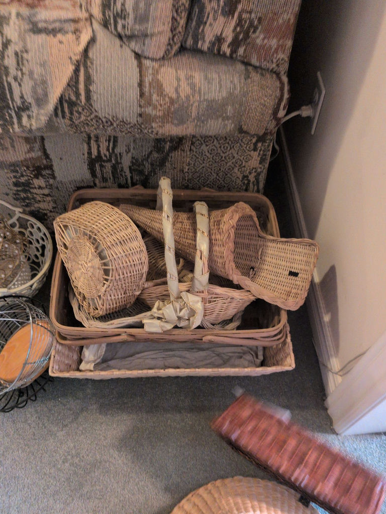 Assorted Wicker and Metal Baskets - image 4 of 5