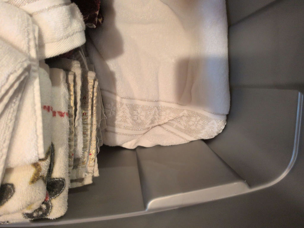 Storage Bin of Christmas Towels and Linens - image 5 of 9