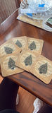 2 Sets of Clear Pressed Glass Coasters, Pimpernel Christmas Coasters - thumbnail 12 of 14