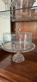 Cut Glass Cake Stand with Dome Lid - thumbnail 1 of 5