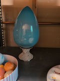 Blue Decorative Egg Sculpture and Egg Tray - thumbnail 4 of 8