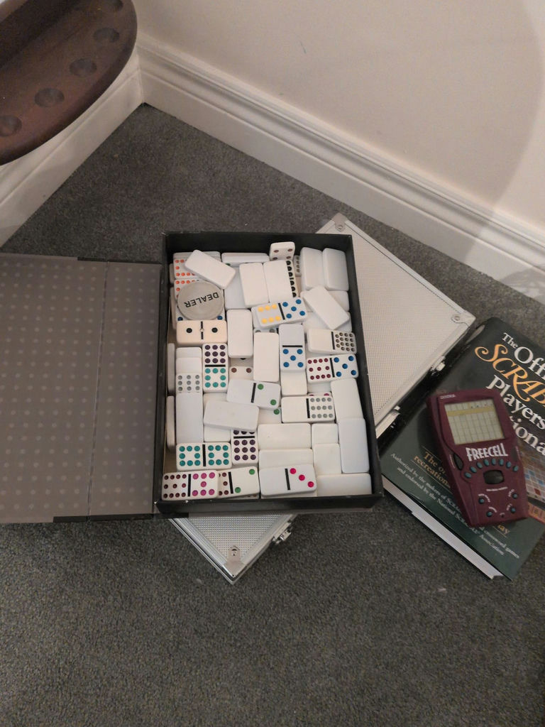 Dominoes Set, Scrabble Players Dictionary, and FreeCell Handheld Game - image 5 of 6