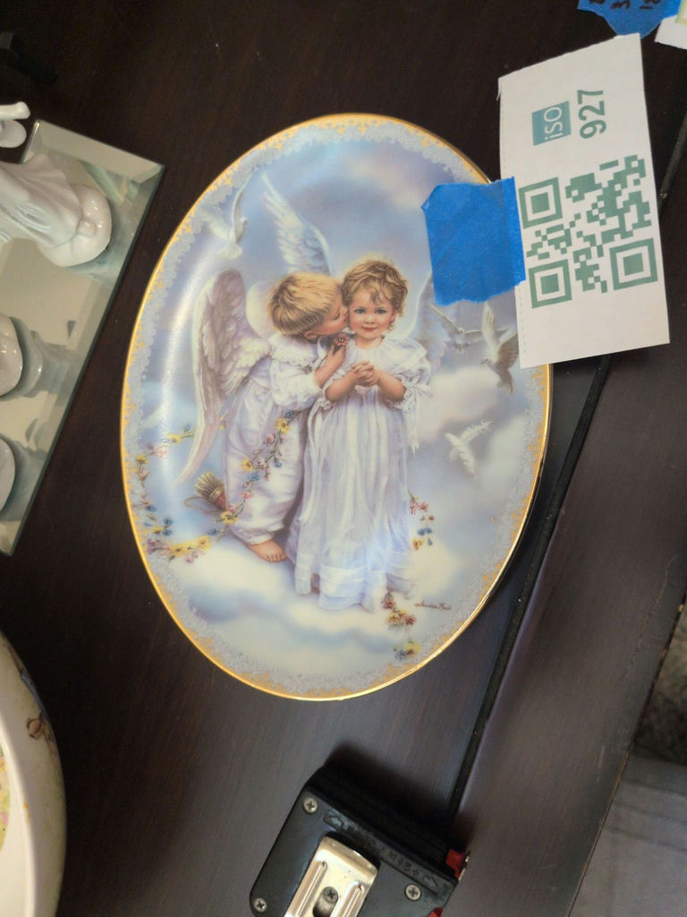 Religious Decorative Plaque and Angel Figurines - image 6 of 9