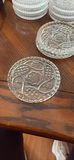 2 Sets of Clear Pressed Glass Coasters, Pimpernel Christmas Coasters - thumbnail 7 of 14
