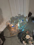 Lighted Gift Box Decorations in Metal Sleigh - thumbnail 4 of 5