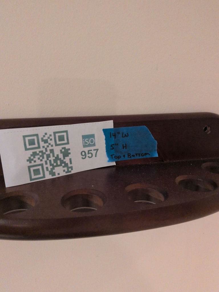 Wooden Wall-Mounted Cue Rack Set - image 4 of 4