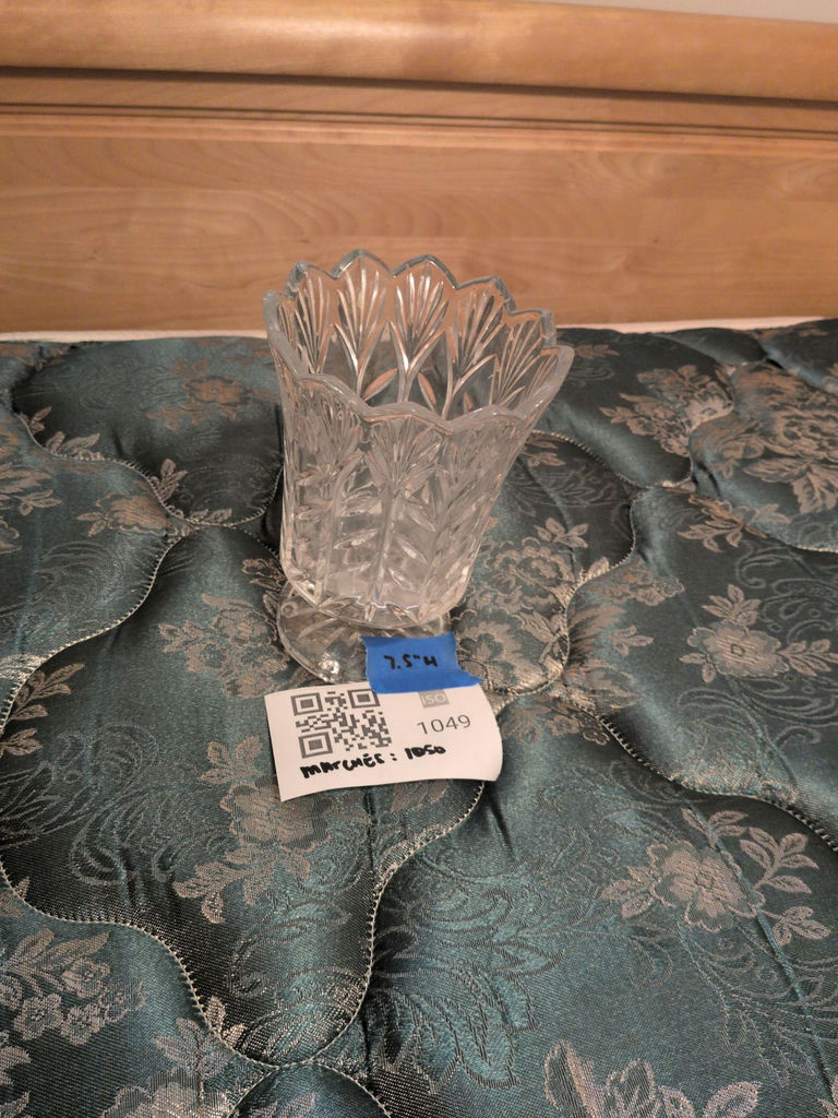 Cut Glass Pedestal Vase - image 2 of 5