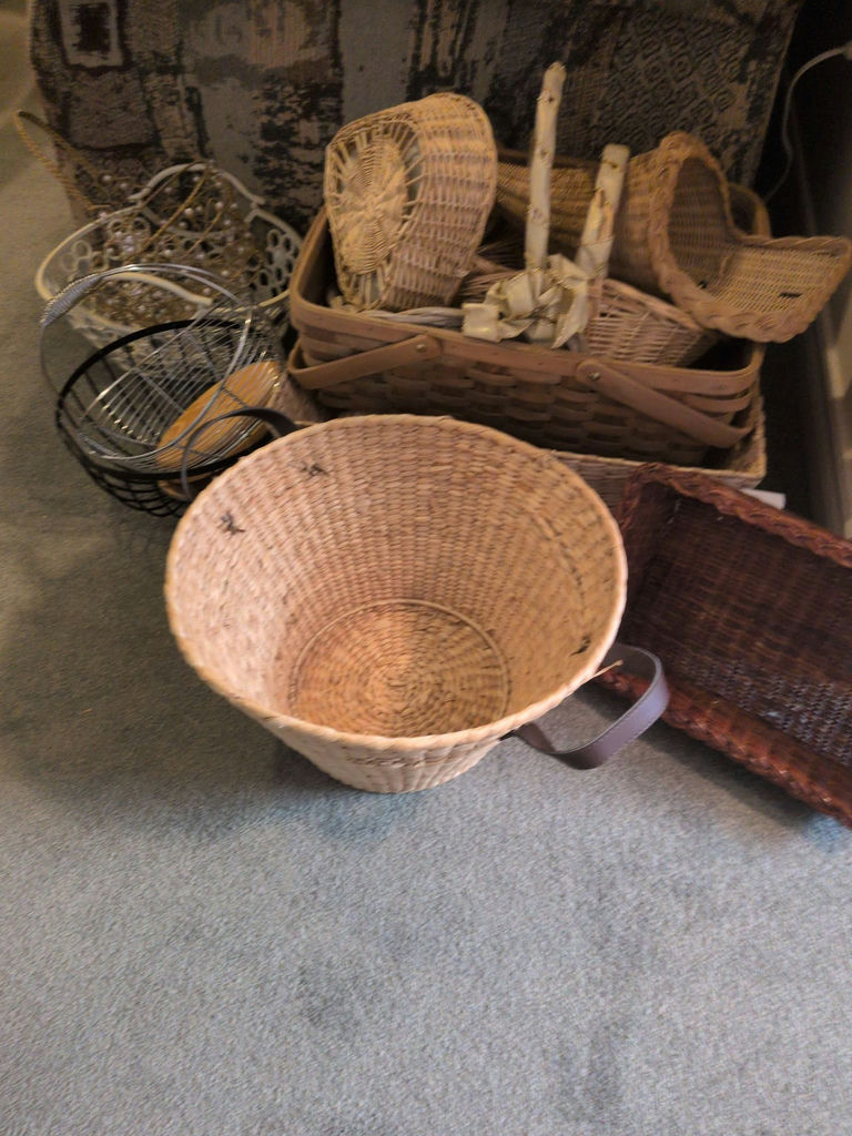 Assorted Wicker and Metal Baskets - image 5 of 5