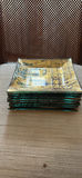 Set of 8 Decorative Glass Square Plates - thumbnail 1 of 4