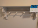 White Wall Shelf with Coat Hooks - thumbnail 3 of 4
