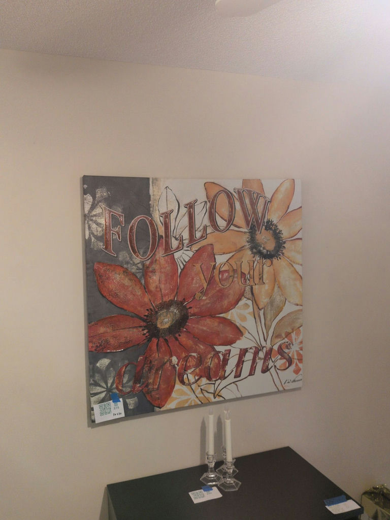 Floral "Follow Your Dreams" Wall Art - image 1 of 6