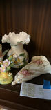 Decorative Ceramic Vase, Bird Figurines, Music Box, and Floral Decorative Object - thumbnail 3 of 5