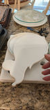 White Ceramic Serving Pieces with Glass Plate - thumbnail 4 of 7