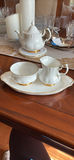 Royal Albert Bone China Val D'Or Creamer, Sugar Bowl, and Tray - thumbnail 1 of 10