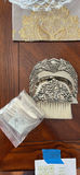 Silver-Plated Crumb Tray and Brush with Spoon Art Handles - thumbnail 1 of 7