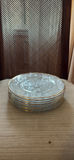 Set of 8 Frosted Glass Plates with Gold Trim - thumbnail 1 of 4