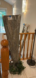 Metal Floral Floor Sculpture With Light and Decorative Greenery - thumbnail 2 of 6