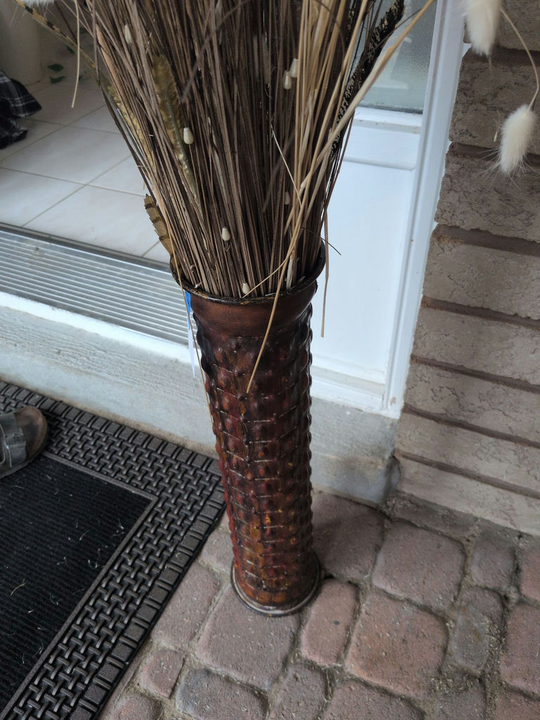 Tall Decorative Floor Vase with Dried Grass Arrangement - image 4 of 4
