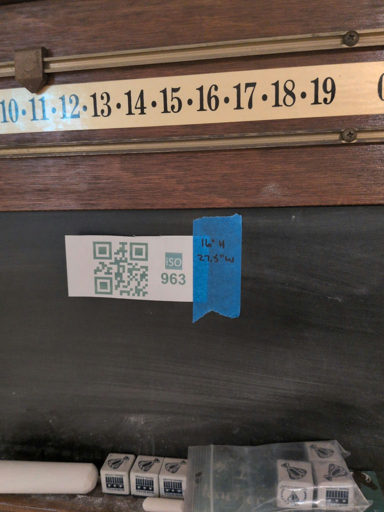 Wooden Billiards Scoreboard with Chalkboard and Accessories - image 5 of 5