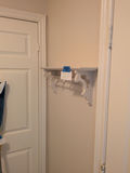 White Wall Shelf with Coat Hooks - thumbnail 1 of 4