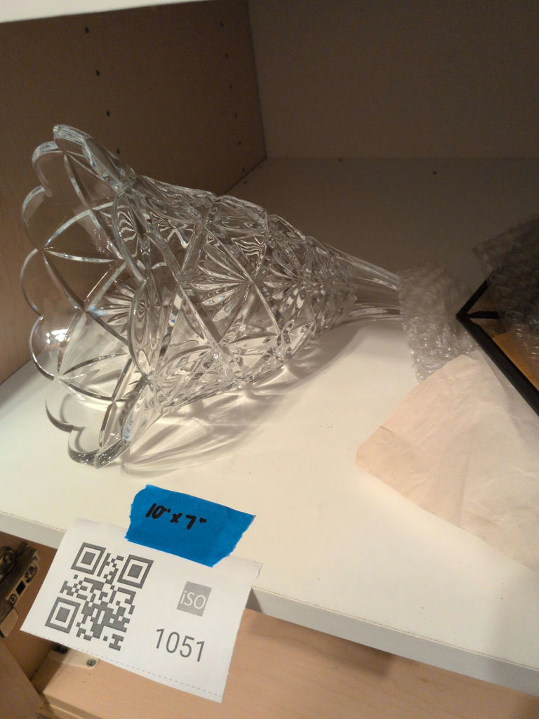 Cut Glass Cornucopia Vase - image 3 of 5