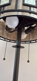 Black Metal Table Lamp with Decorative Shade - thumbnail 4 of 5