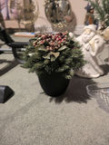 Holiday Decorative Arrangements, Santa Figurine, and Glass Tree Dish - thumbnail 5 of 7