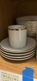 Royal Albert Val D'or Saucers, and Christmas Street Mugs And Plates Set - thumbnail 3 of 8