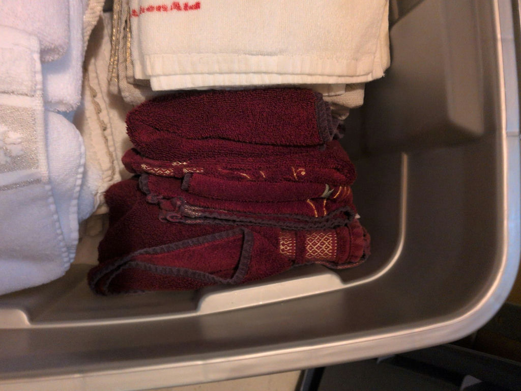 Storage Bin of Christmas Towels and Linens - image 6 of 9