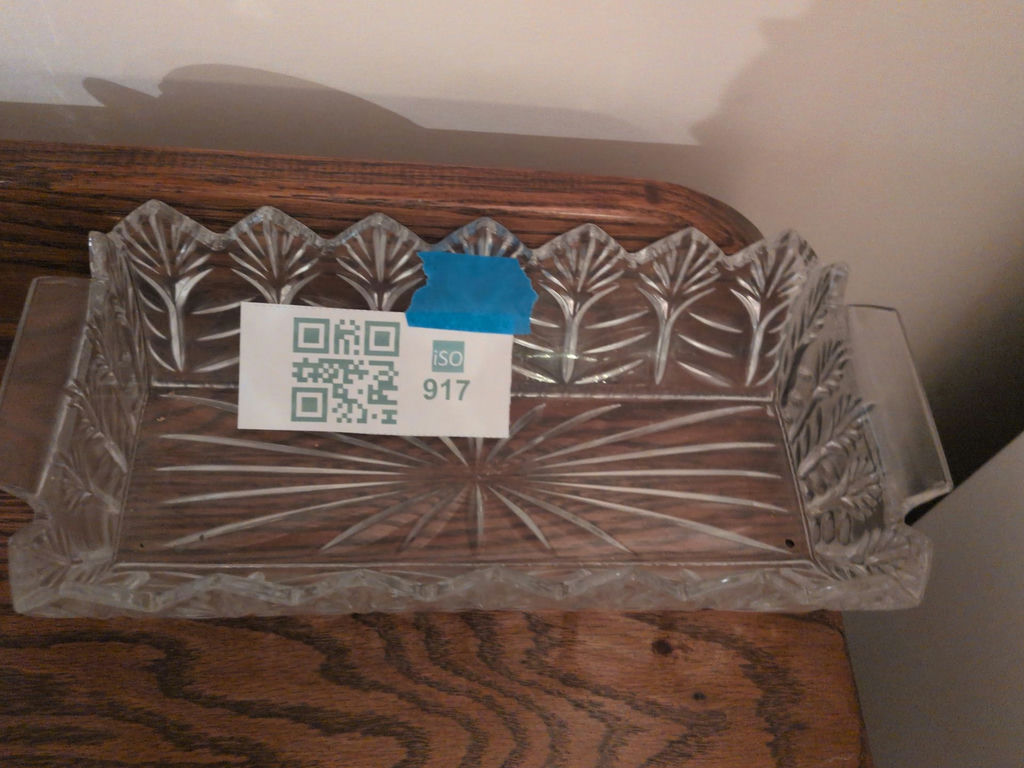 Rectangular Cut Glass Serving Tray - image 2 of 3