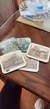 2 Sets of Clear Pressed Glass Coasters, Pimpernel Christmas Coasters - thumbnail 9 of 14