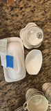 White Ceramic Serveware and Covered Butter Dish Set - thumbnail 2 of 5