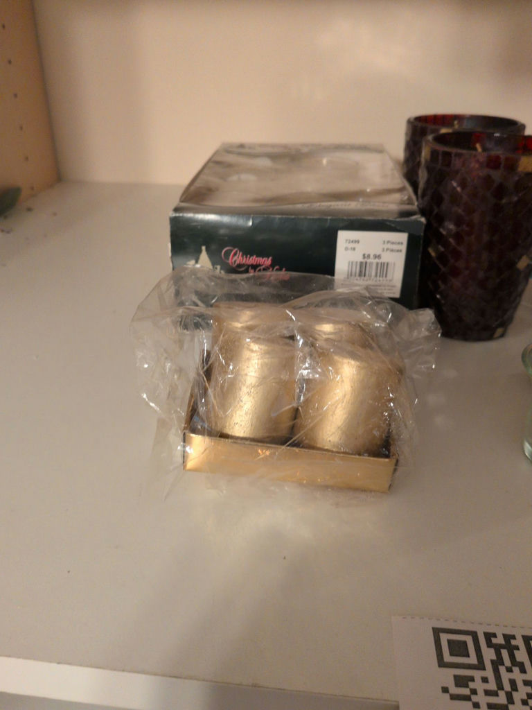 Glass Candle Holders and Decorative Candles - image 3 of 7